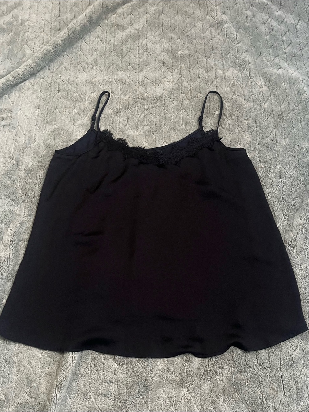 Apt. 9 Black Lace-Trim Satin Cami